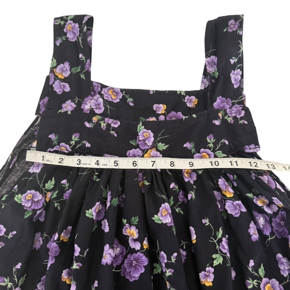 Handmade floral cottagecore mini dress or apron style - Picture 11 of 12